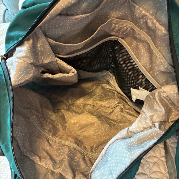 Eddie Bauer Mini Zen Tote Nylon Teal Blue Travel Bag Shoulder Strap Carry On NWT - Picture 5 of 8